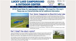 Desktop Screenshot of luckylakecampground.com